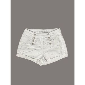 Rue 21 HIGH WAISTED NAUTICAL ANCHOR PRINT‎ DENIM SHORTS SIZE 1/2